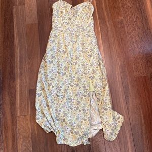 Green paisley/floral print dress